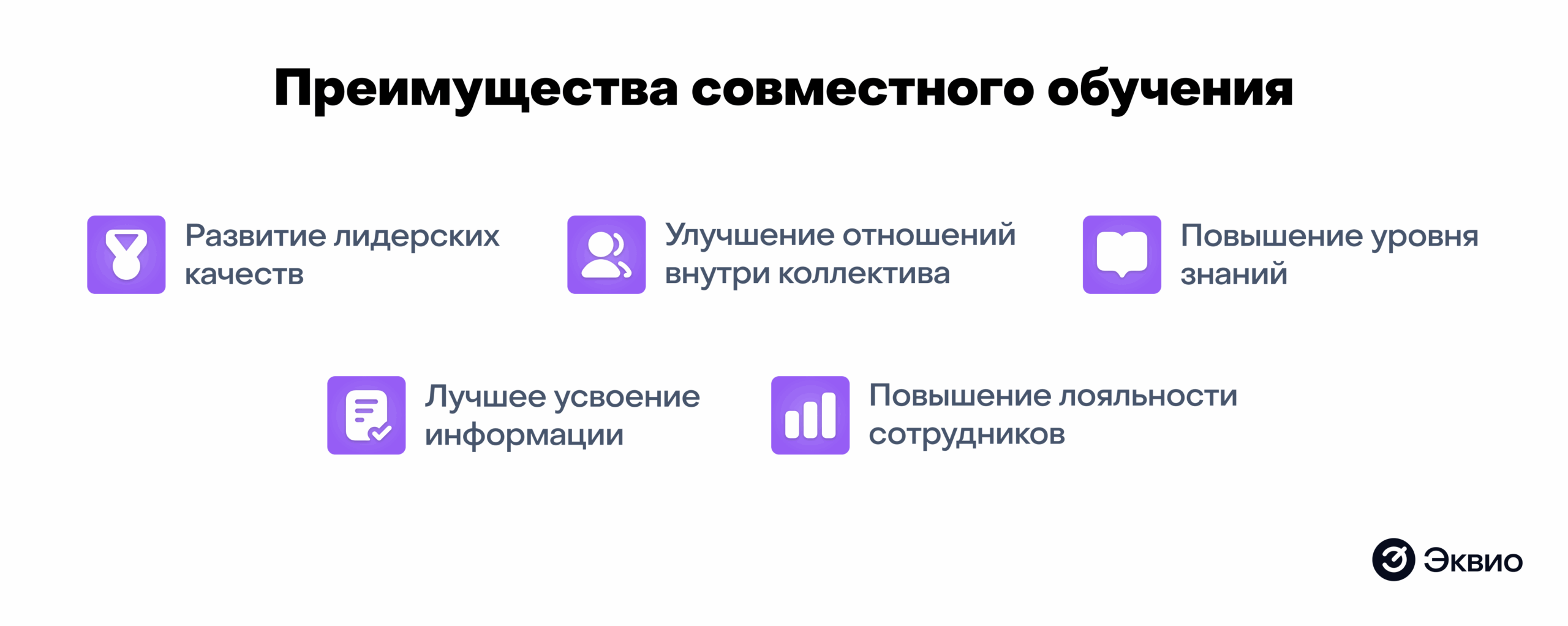 Преимущества совместного обучения персонала Преимущества совместного обучения персонала